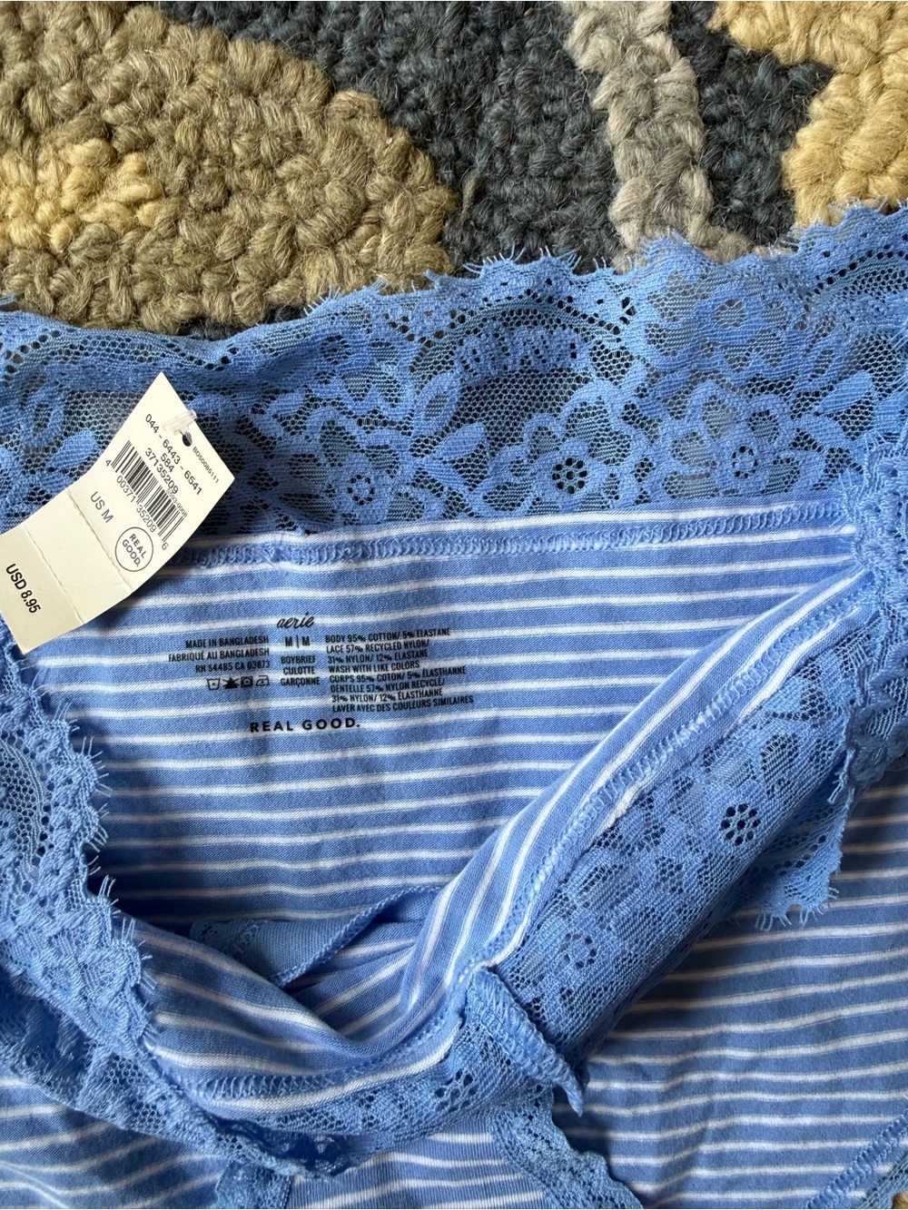 Aerie NWTs Superchill Cotton Eyelash Lace
Boybrief Underwear in Laundry Blue - Picture 4 of 5